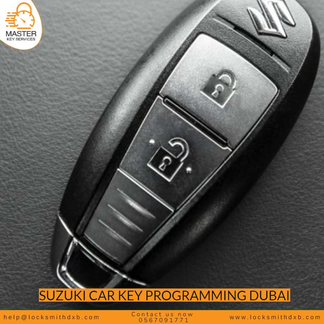 Suzuki car key programming Dubai