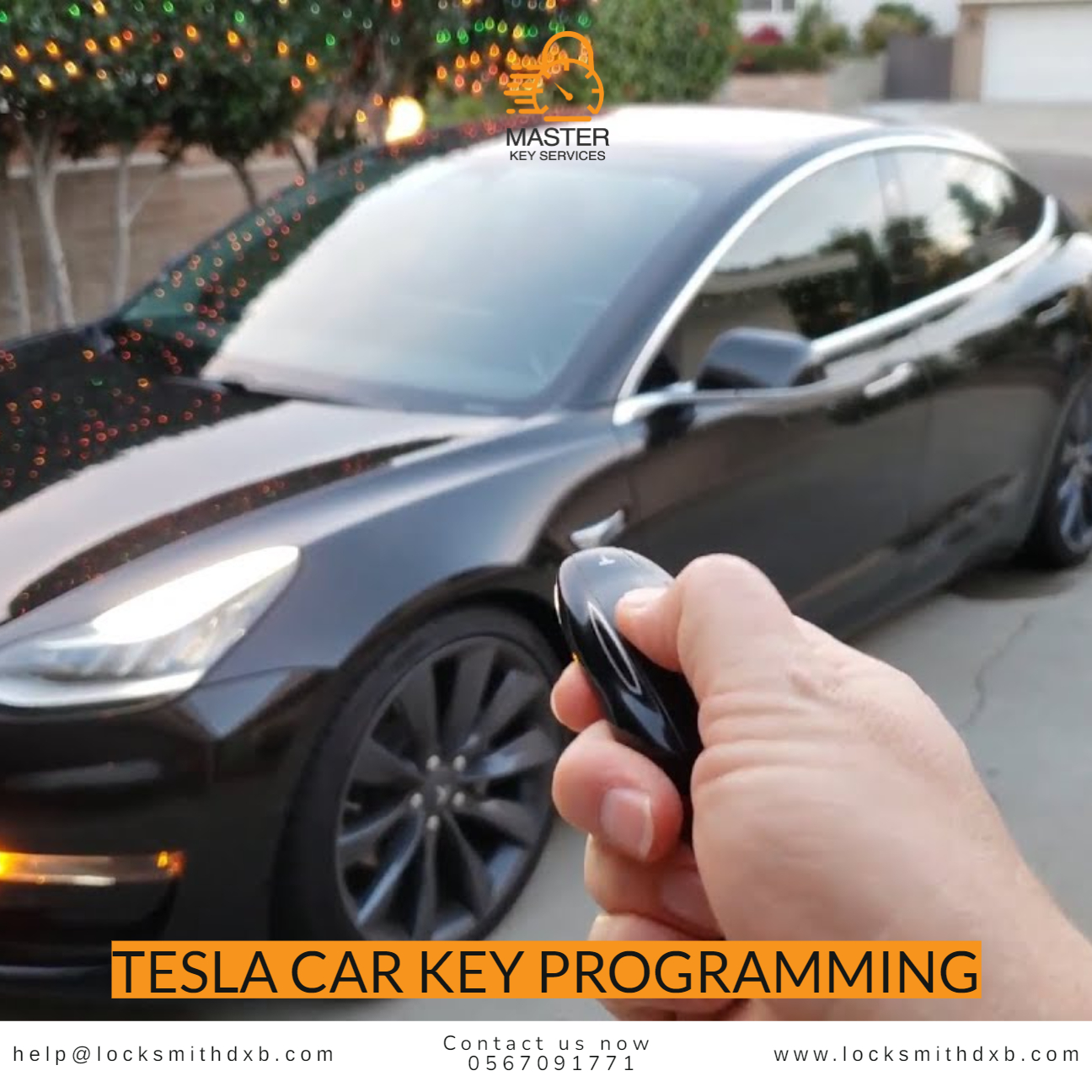 Tesla car key programming