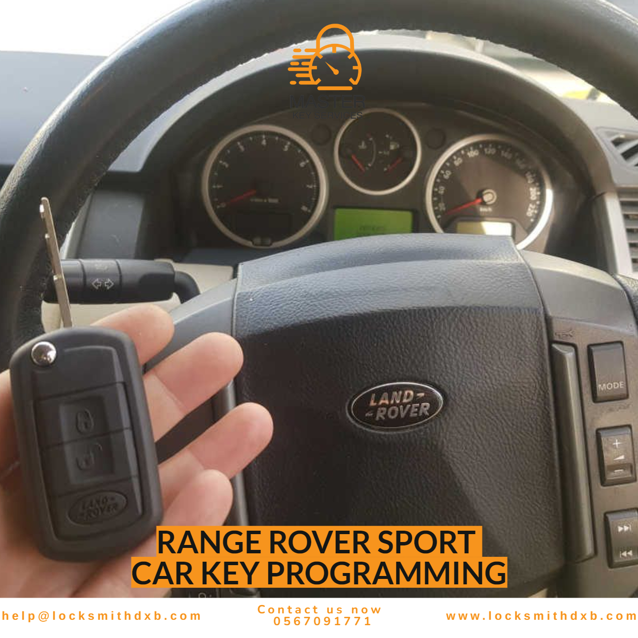 Range Rover Sport car key programming