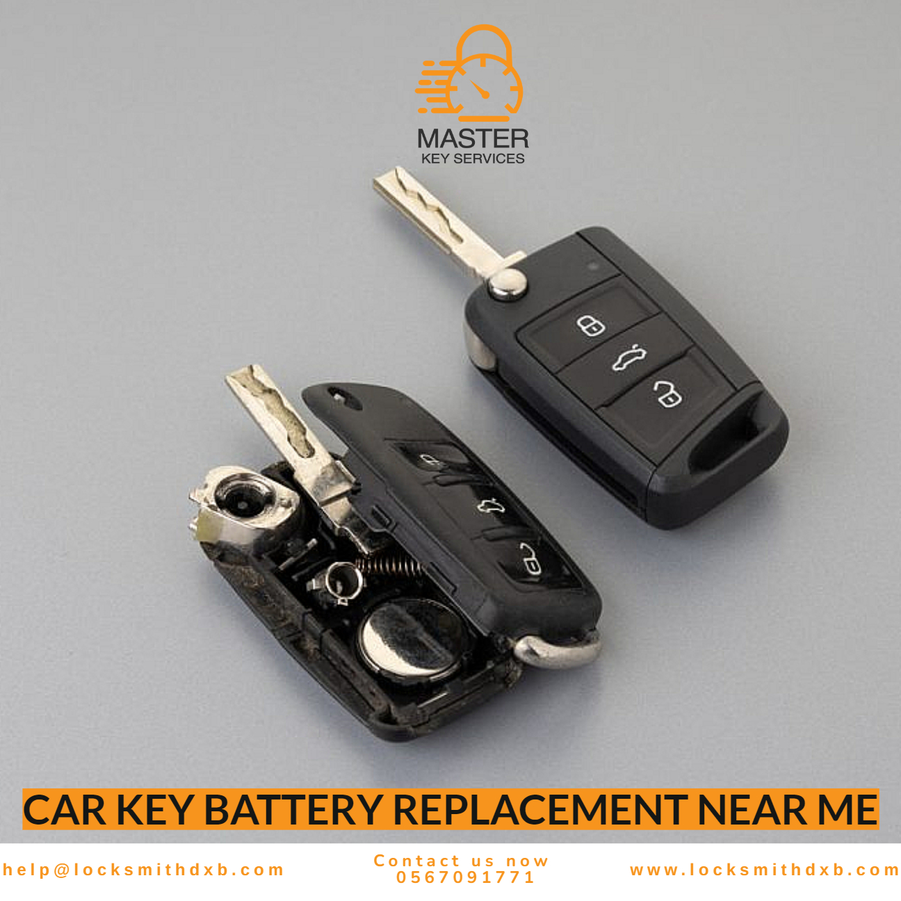 Car key battery replacement near me