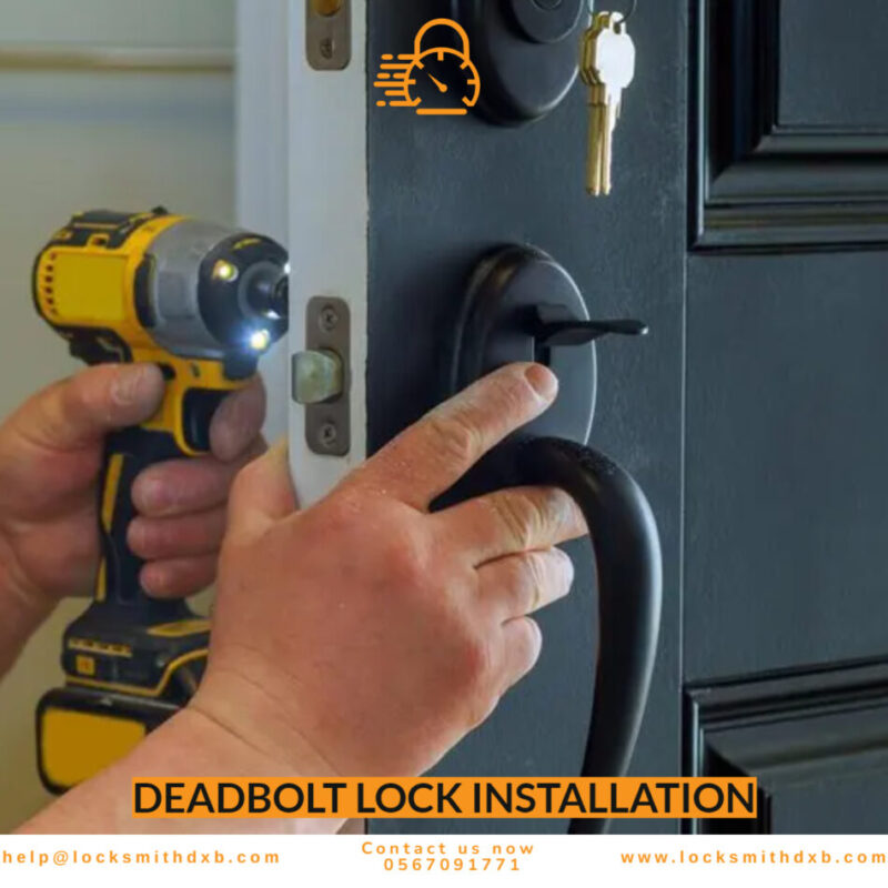 Deadbolt lock installation